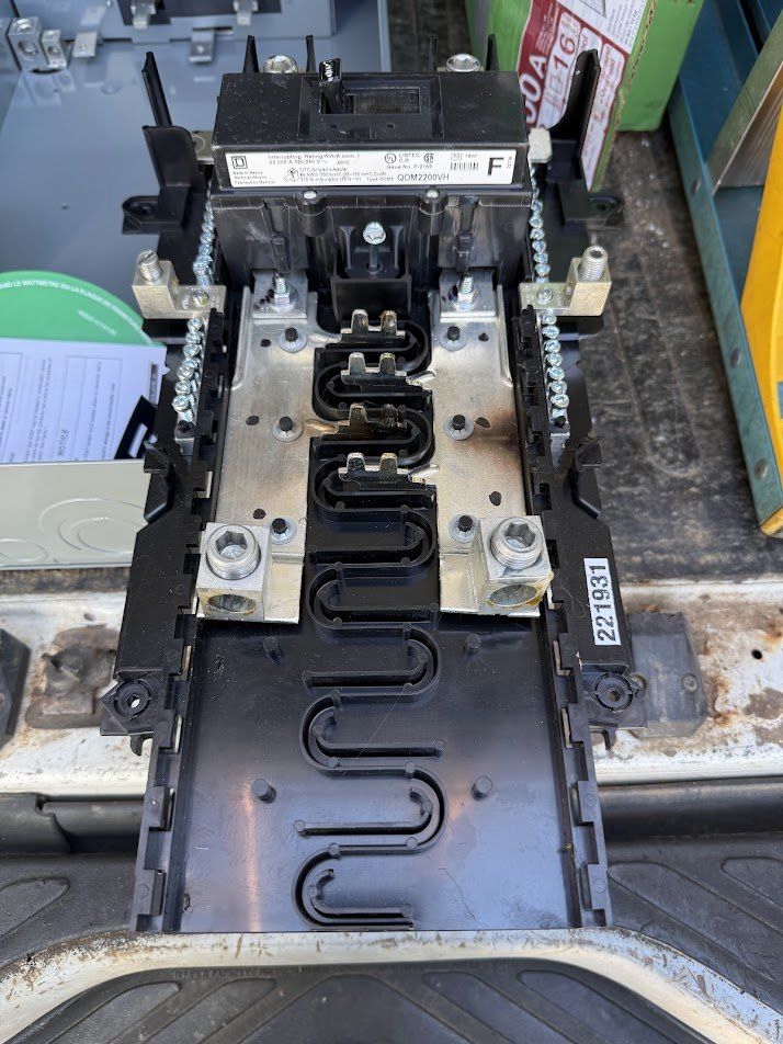 New replacement panel interior with main breaker, ready to install
