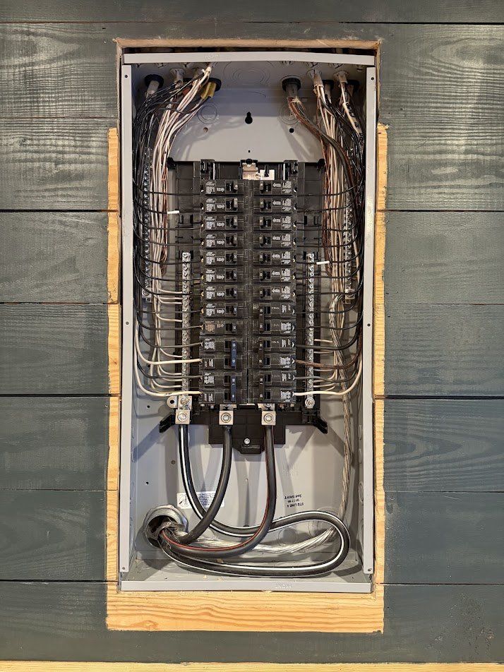 New panel fully wired with every circuit neatly routed